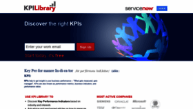 What Kpilibrary.com website looked like in 2021 (3 years ago)