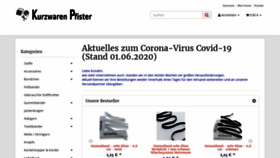 What Kurzwaren-pfister.de website looked like in 2021 (3 years ago)
