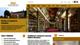 What Klasterbroumov.cz website looked like in 2021 (3 years ago)