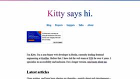 What Kittygiraudel.com website looked like in 2021 (3 years ago)