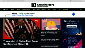 What Knowinsiders.com website looked like in 2021 (3 years ago)
