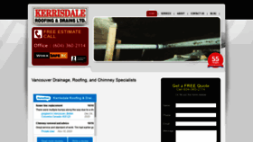 What Kerrisdaleroofinganddrains.com website looked like in 2021 (3 years ago)