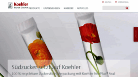 What Koehlerpaper.com website looked like in 2021 (3 years ago)