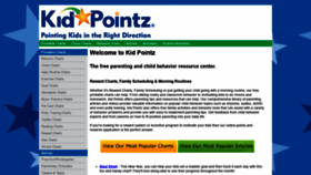 What Kidpointz.com website looked like in 2021 (3 years ago)