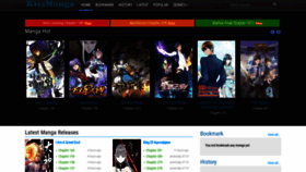 What Kissmangas.com website looked like in 2021 (3 years ago)