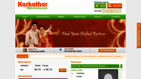 What Karkatharmatrimony.com website looked like in 2021 (3 years ago)