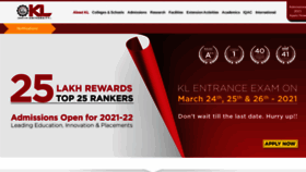 What Kluniversity.in website looked like in 2021 (4 years ago)