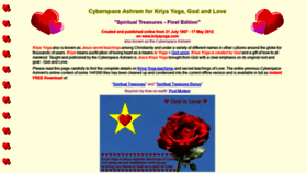 What Kriyayoga.com website looked like in 2021 (2 years ago)