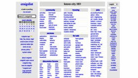 What Kansascity.craigslist.org website looked like in 2021 (2 years ago)