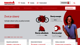 What Kooperativa.sk website looked like in 2021 (2 years ago)