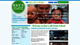 What Kaysallswimschool.com website looked like in 2021 (2 years ago)