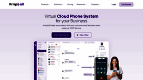 What Krispcall.com website looked like in 2021 (4 years ago)