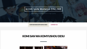 What Komi-san.com website looked like in 2021 (2 years ago)