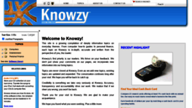 What Knowzy.com website looked like in 2021 (2 years ago)