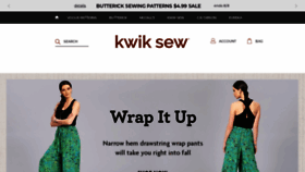 What Kwiksew.com website looked like in 2021 (2 years ago)
