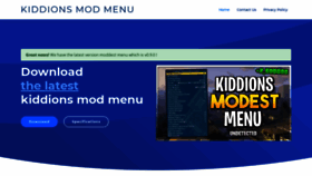 What Kiddionsmodmenu.com website looked like in 2021 (2 years ago)