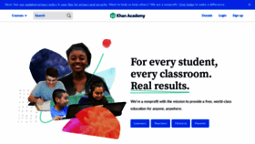 What Khanacademy.com website looked like in 2021 (2 years ago)