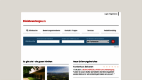 What Klinikbewertungen.de website looked like in 2021 (2 years ago)