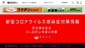 What Kantei.go.jp website looked like in 2021 (2 years ago)