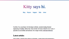 What Kittygiraudel.com website looked like in 2021 (2 years ago)