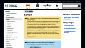 What Korkortsportalen.se website looked like in 2021 (2 years ago)
