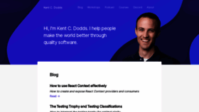 What Kentcdodds.com website looked like in 2021 (2 years ago)