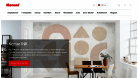 What Komar.de website looked like in 2021 (5 years ago)