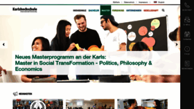 What Karlshochschule.de website looked like in 2021 (2 years ago)