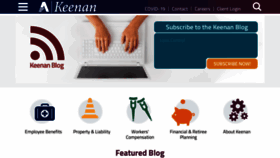 What Keenan.com website looked like in 2021 (2 years ago)