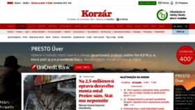 What Korzar.sme.sk website looked like in 2021 (2 years ago)