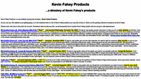 What Kevinfaheyproducts.com website looked like in 2021 (2 years ago)