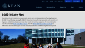 What Kean.edu website looked like in 2021 (3 years ago)