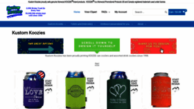 What Kustomkoozies.com website looked like in 2021 (2 years ago)