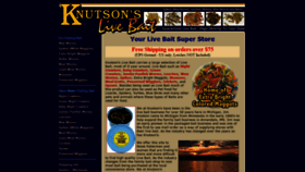 What Knutsonlivebait.com website looked like in 2021 (2 years ago)