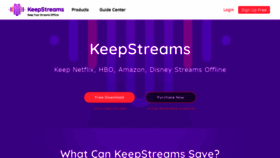 What Keepstreams.com website looked like in 2022 (2 years ago)