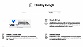 What Killedbygoogle.com website looked like in 2022 (2 years ago)