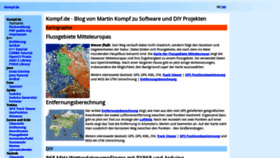 What Kompf.de website looked like in 2022 (2 years ago)