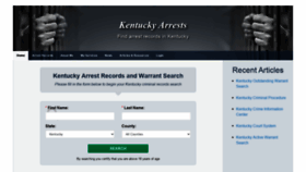 What Kentuckyarrests.org website looked like in 2022 (2 years ago)