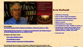 What Kevinmacdonald.net website looked like in 2022 (2 years ago)