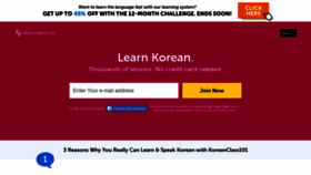 What Koreanclass101.com website looked like in 2022 (2 years ago)