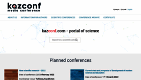 What Kazconf.com website looked like in 2022 (2 years ago)