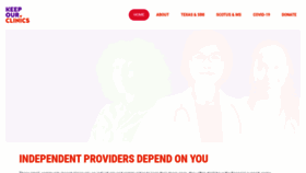 What Keepourclinics.org website looked like in 2022 (2 years ago)