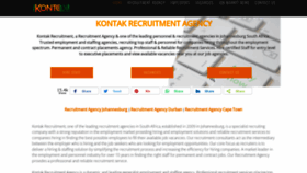 What Kontak.co.za website looked like in 2022 (2 years ago)
