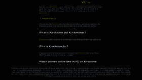 What Kiss-animes.cc website looked like in 2022 (4 years ago)
