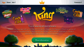 What King.com website looked like in 2022 (2 years ago)
