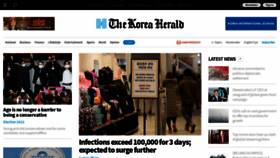 What Koreaherald.com website looked like in 2022 (2 years ago)