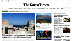 What Koreatimes.co.kr website looked like in 2022 (2 years ago)