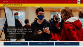What Keene.edu website looked like in 2022 (2 years ago)
