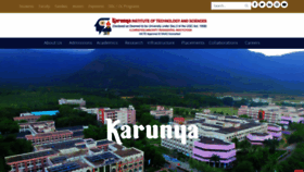 What Karunya.edu website looked like in 2022 (2 years ago)