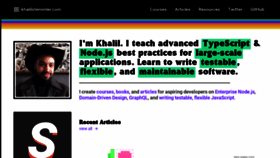 What Khalilstemmler.com website looked like in 2022 (2 years ago)
